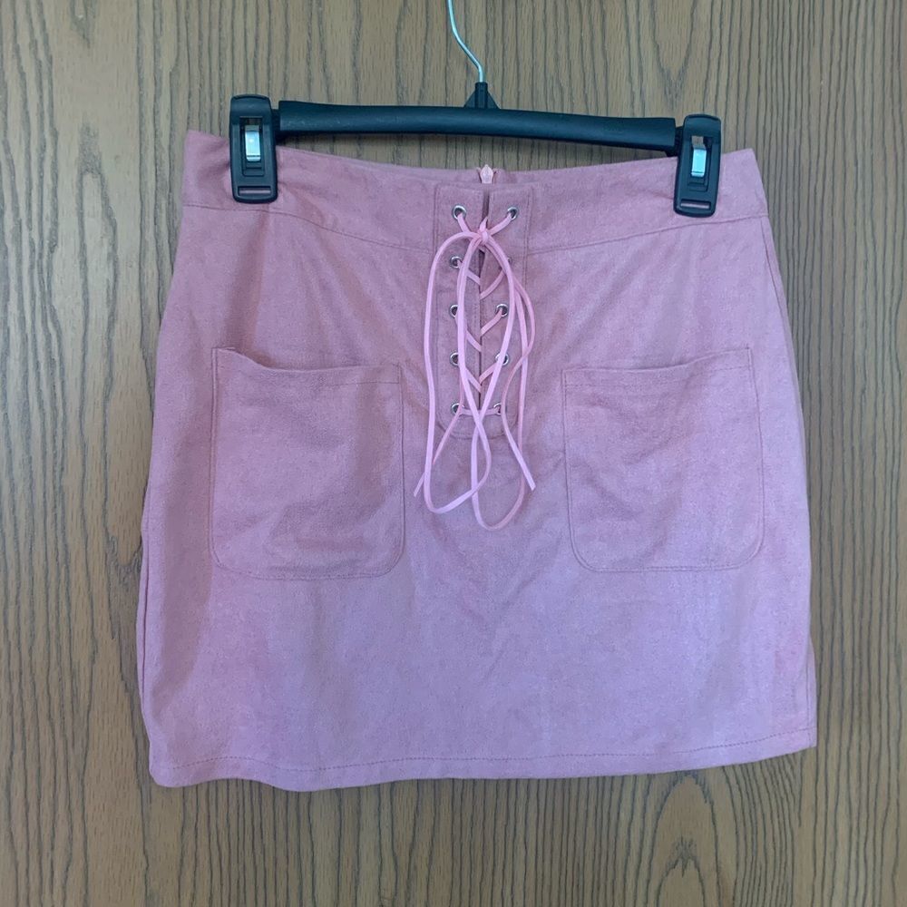 Suede lace-up skirt - Picture 3 of 5